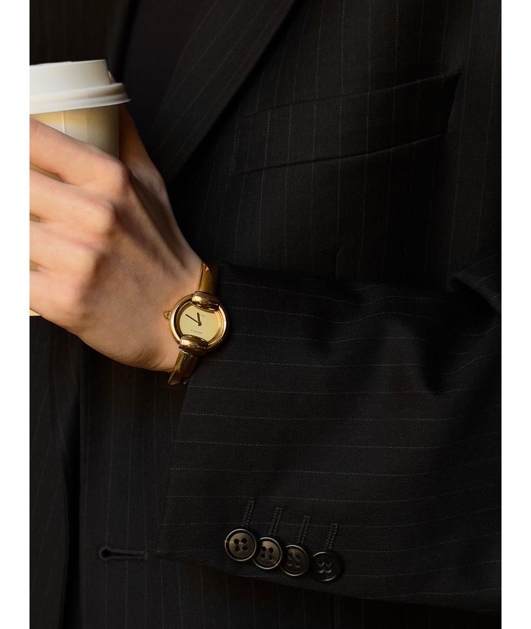 GUCCI Золотые часы, фото 7