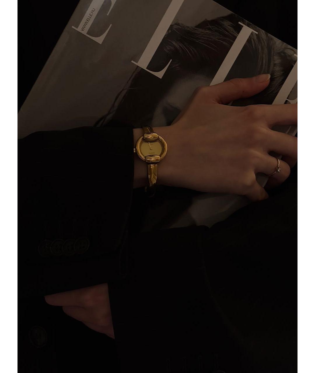 GUCCI Золотые часы, фото 8