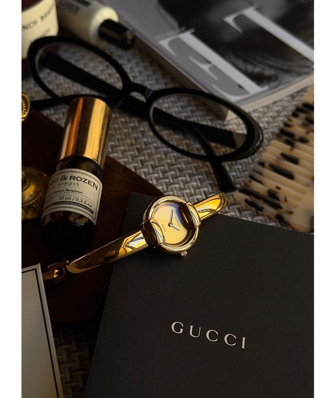 GUCCI Золотые часы, фото 2