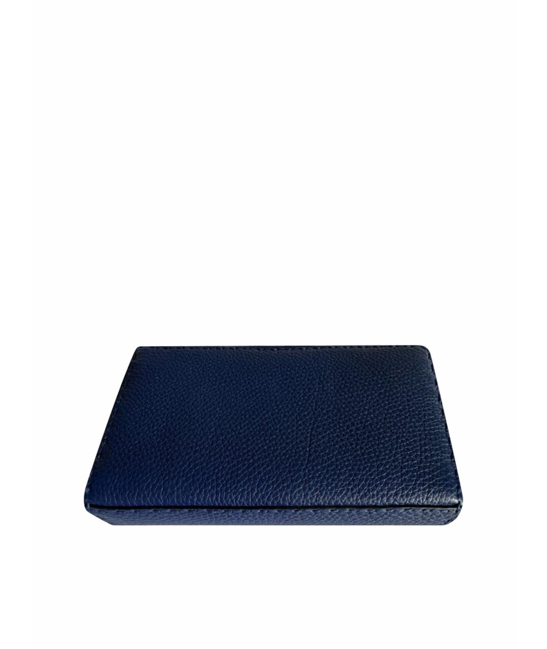 FENDI Темно-синий кожаный кошелек, фото 1