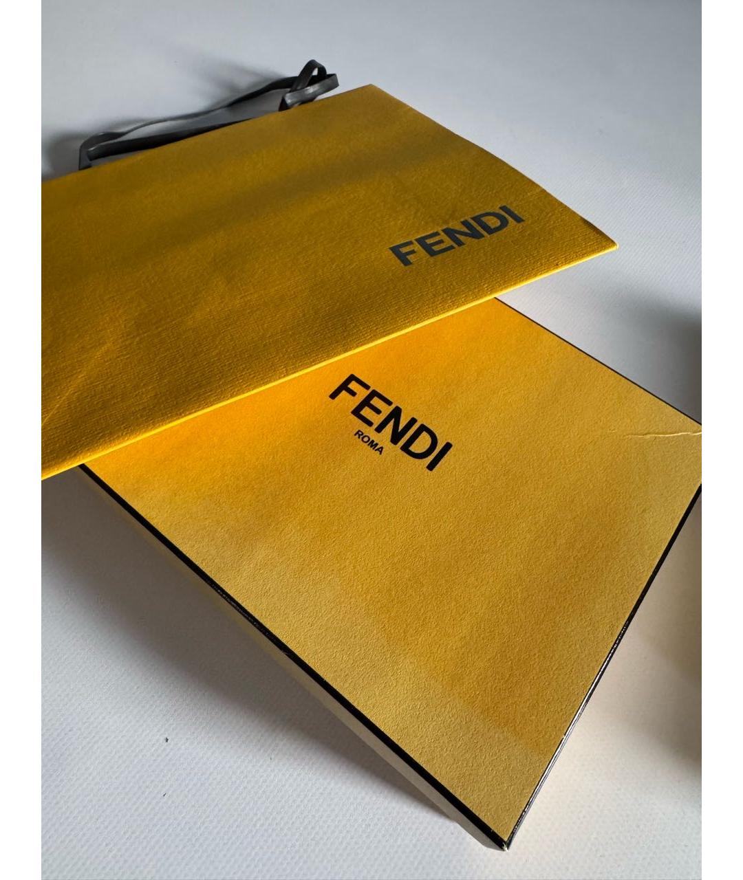 FENDI Темно-синий кожаный кошелек, фото 7