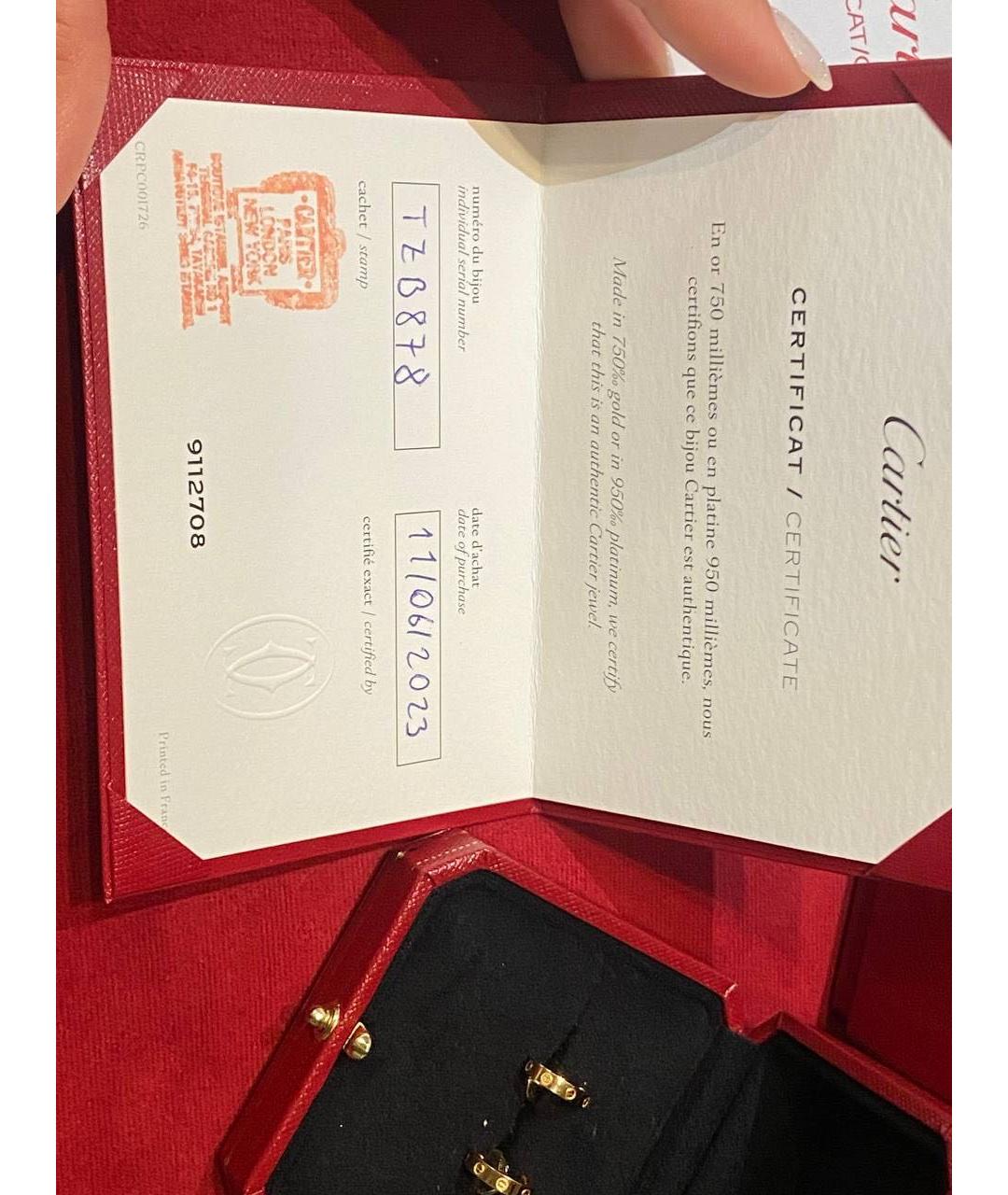 CARTIER Золотые серьги из желтого золота, фото 8