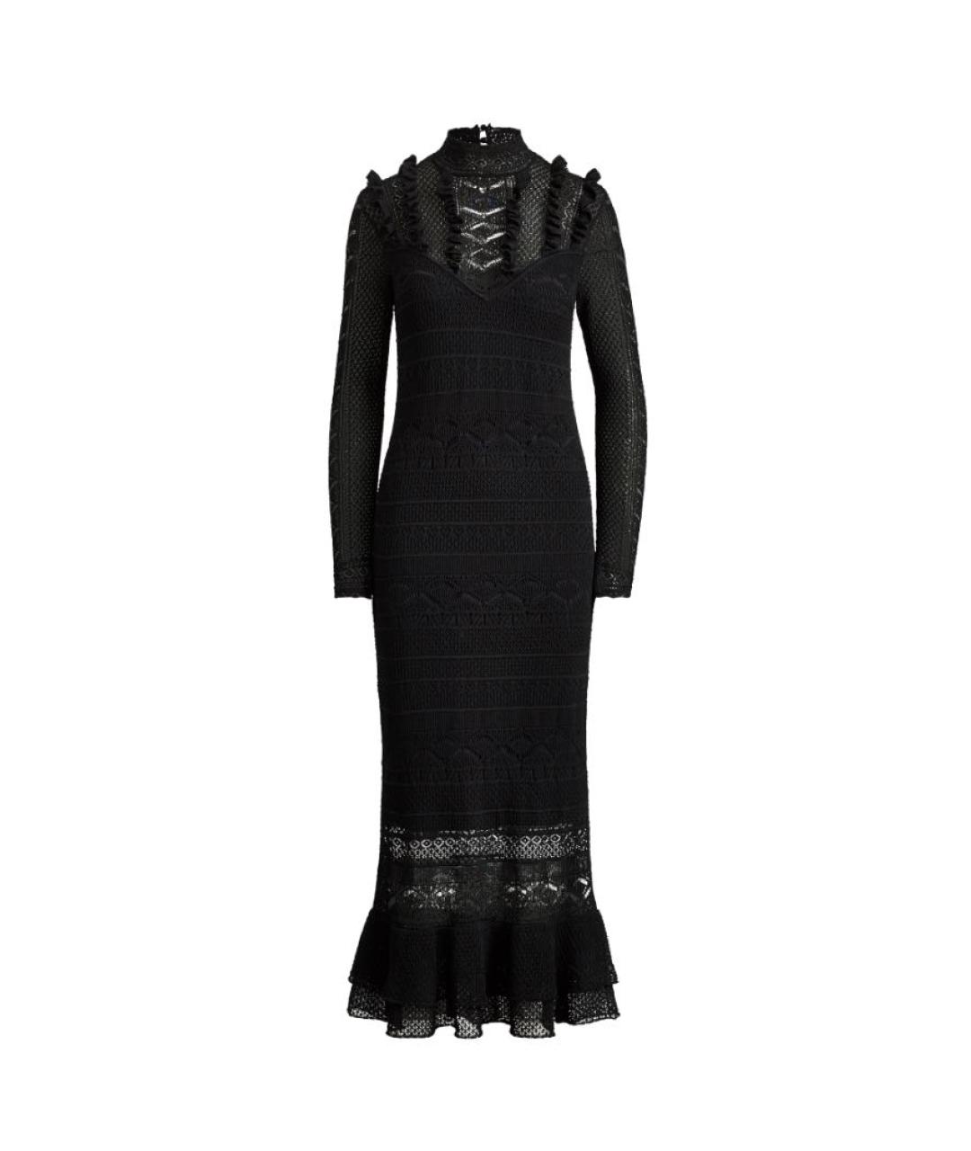 RALPH LAUREN Черное вискозное вечернее платье, фото 1