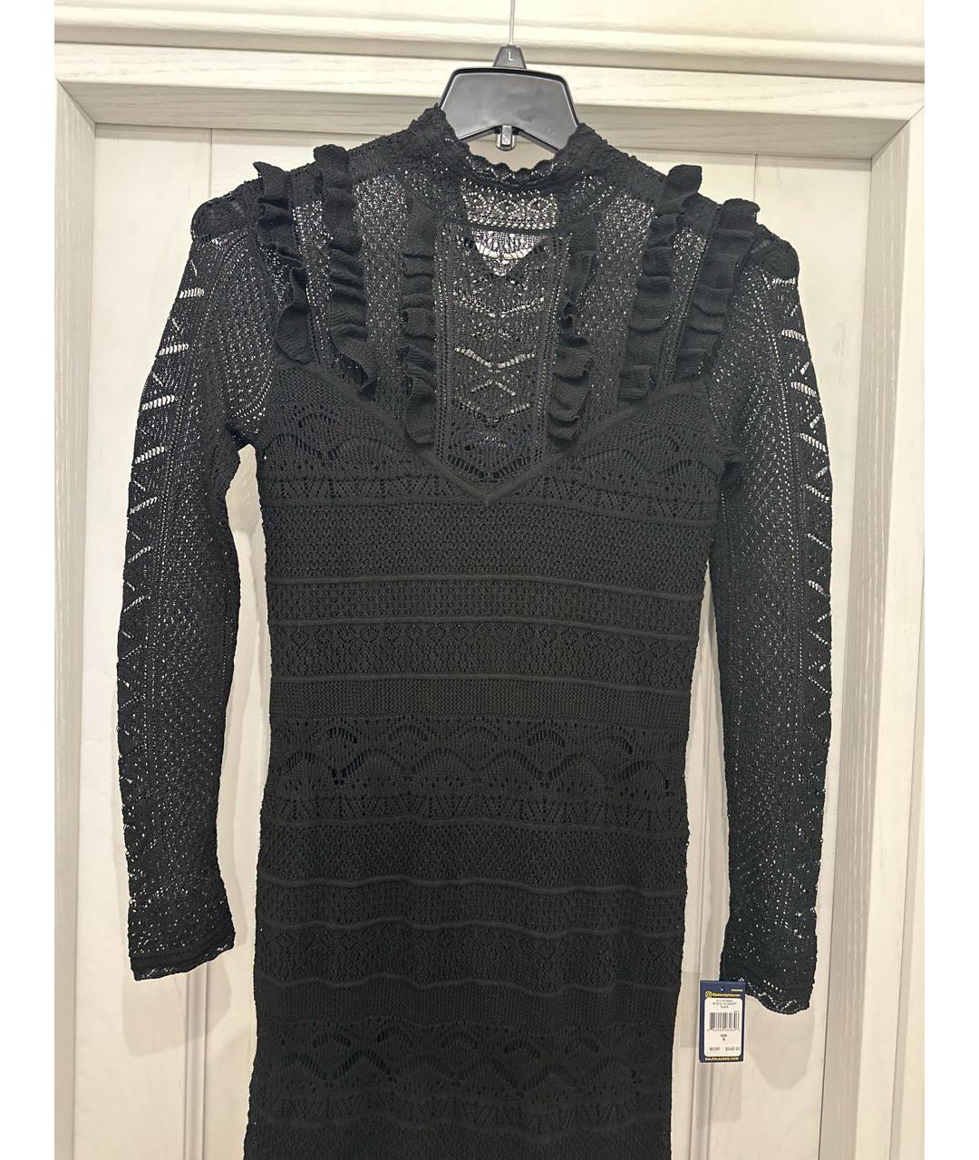 RALPH LAUREN Черное вискозное вечернее платье, фото 6