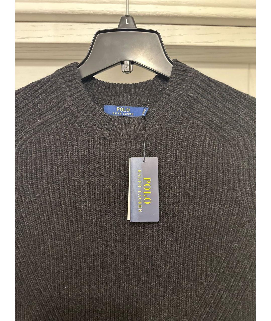 RALPH LAUREN Антрацитовое шерстяное повседневное платье, фото 6