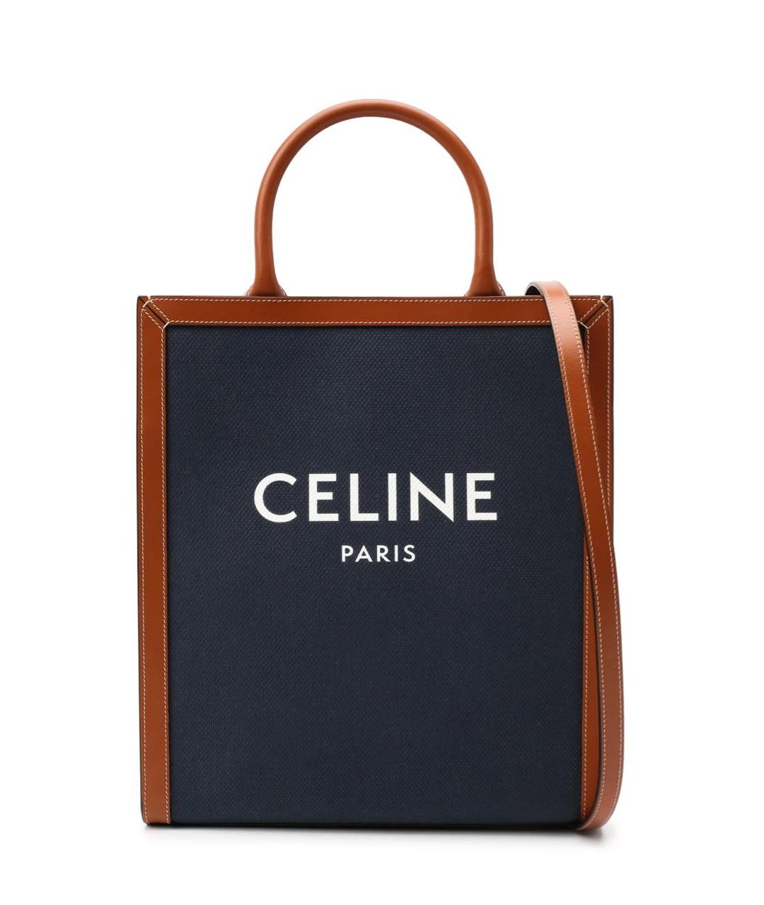 CELINE Темно-синяя сумка тоут, фото 1