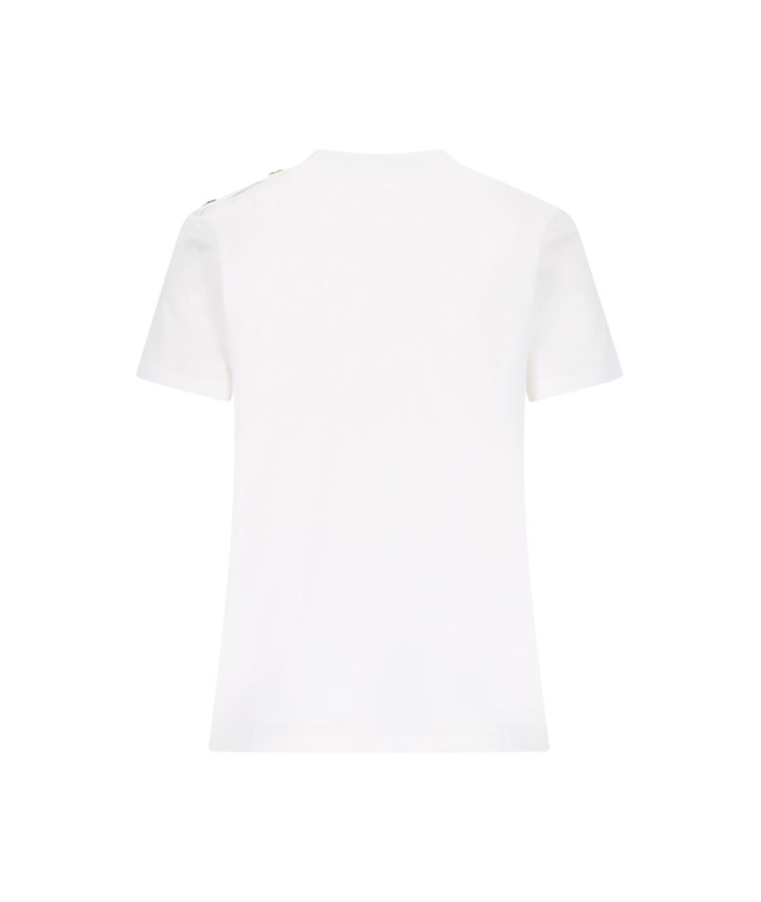 BALMAIN Белая хлопковая футболка, фото 2
