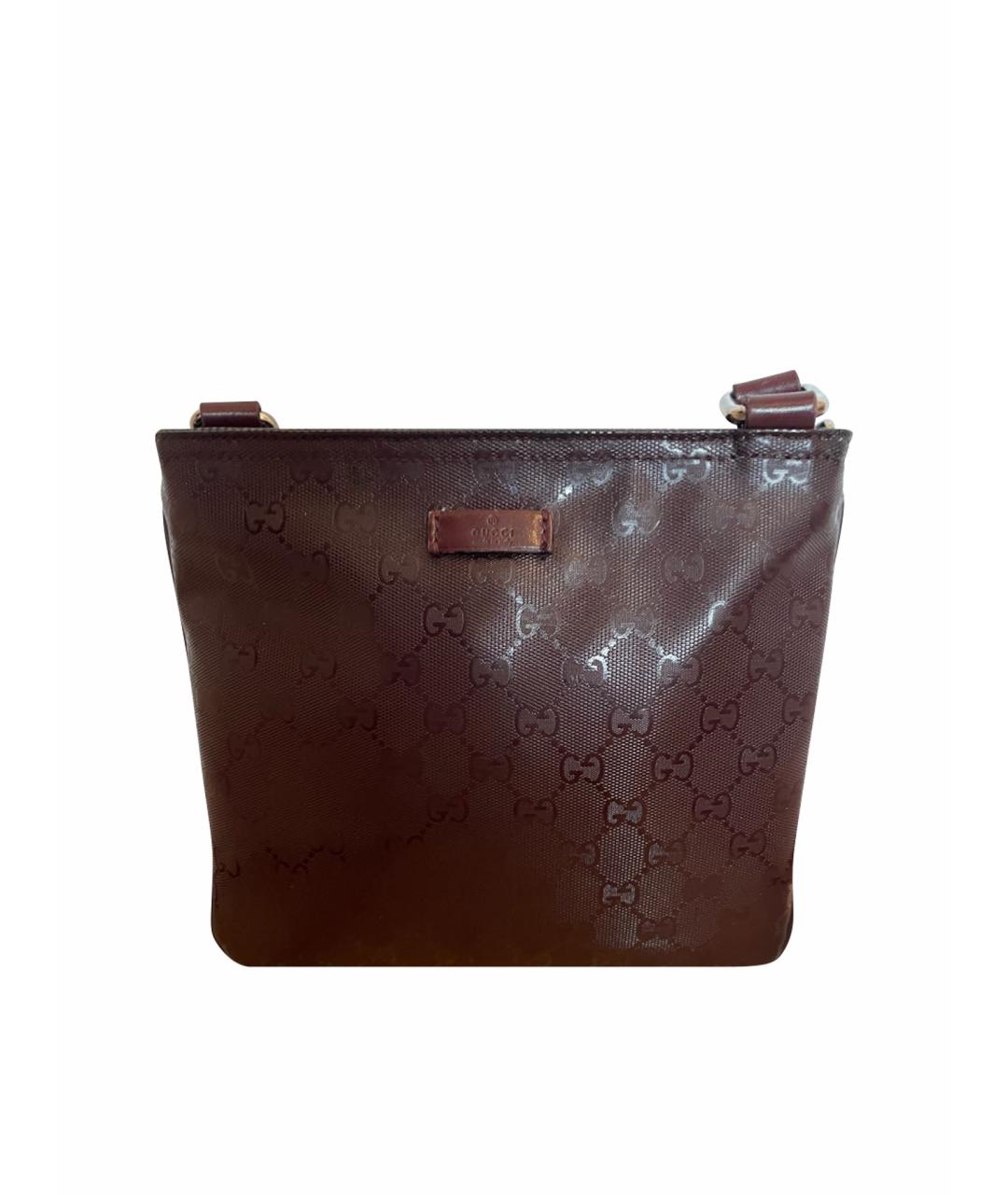 GUCCI Бордовая сумка через плечо из искусственной кожи, фото 1