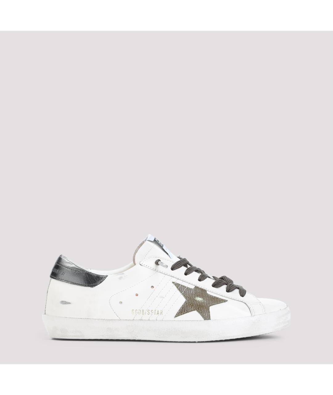 GOLDEN GOOSE DELUXE BRAND Белые кожаные низкие кроссовки / кеды, фото 2