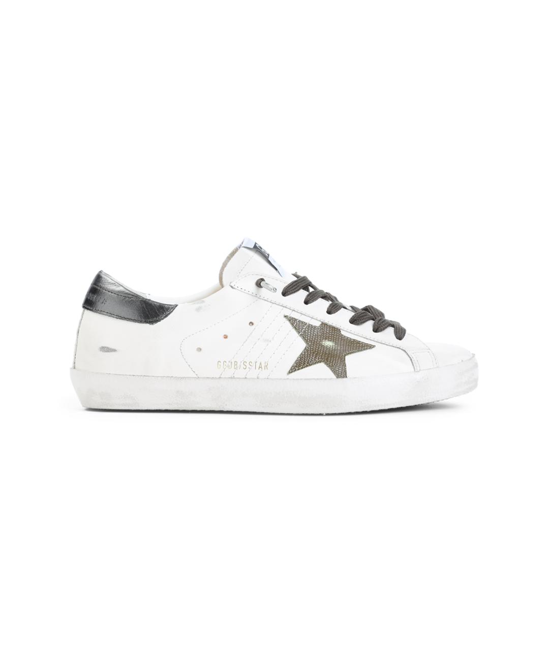 GOLDEN GOOSE DELUXE BRAND Белые кожаные низкие кроссовки / кеды, фото 1