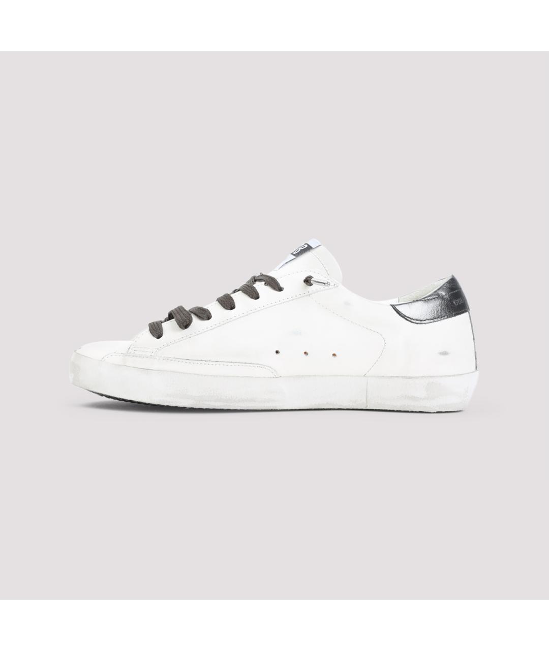 GOLDEN GOOSE DELUXE BRAND Белые кожаные низкие кроссовки / кеды, фото 4