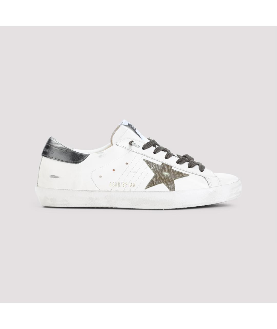 GOLDEN GOOSE DELUXE BRAND Белые кожаные низкие кроссовки / кеды, фото 3