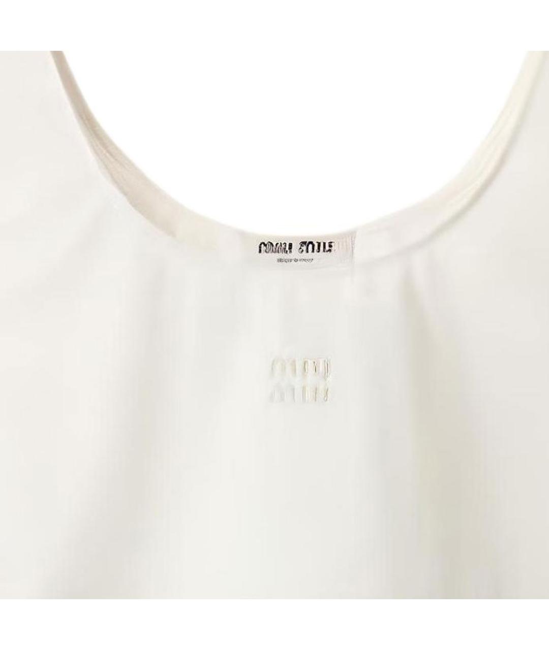 MIU MIU Белая майка, фото 5
