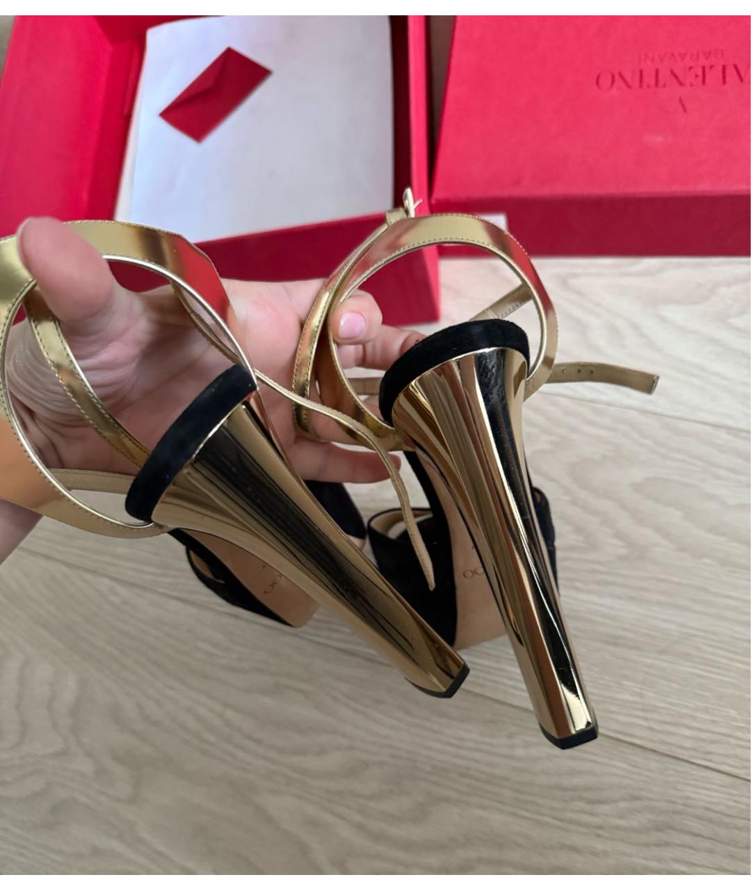 JIMMY CHOO Черные замшевые босоножки, фото 4