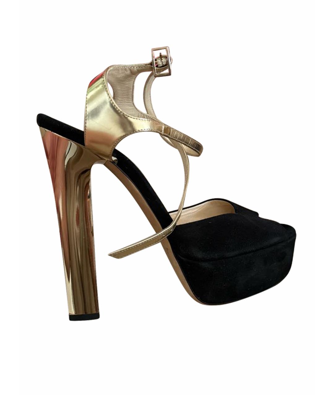JIMMY CHOO Черные замшевые босоножки, фото 1