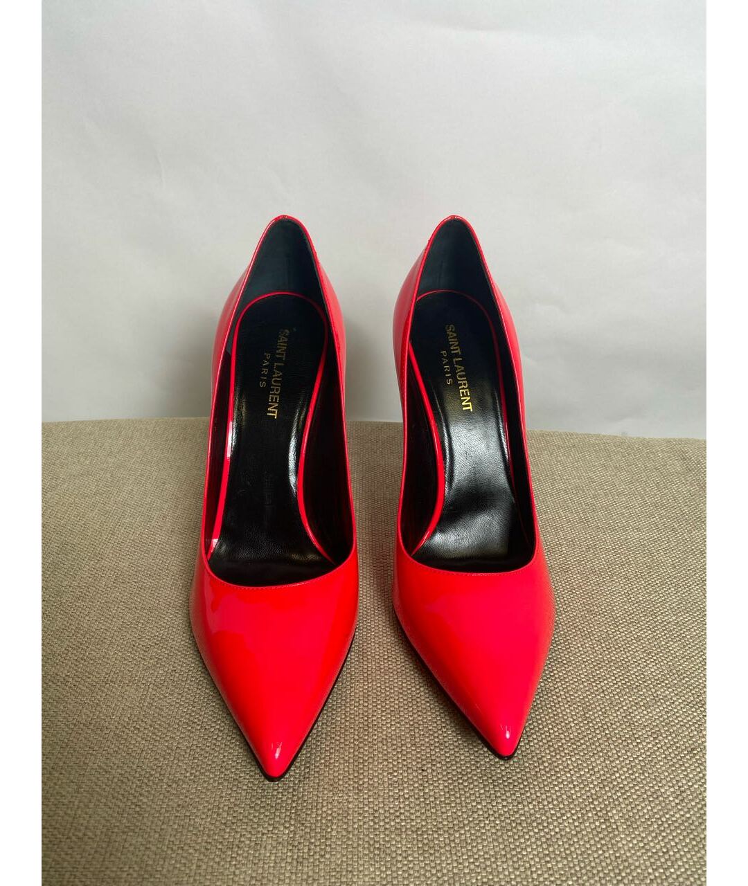 SAINT LAURENT Красные туфли из лакированной кожи, фото 2