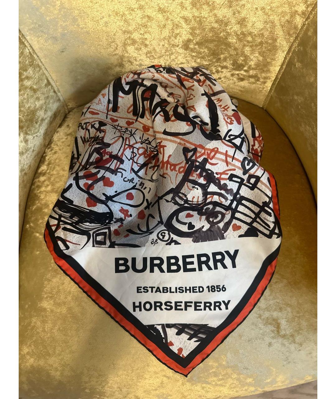 BURBERRY Мульти шелковый платок, фото 3