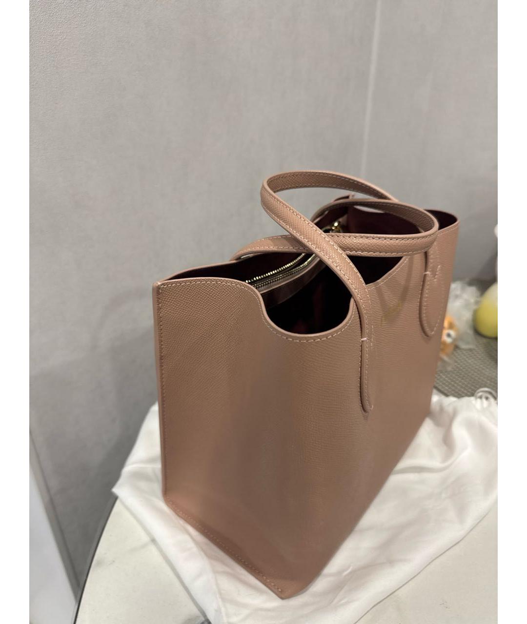 FURLA Розовая кожаная сумка тоут, фото 2