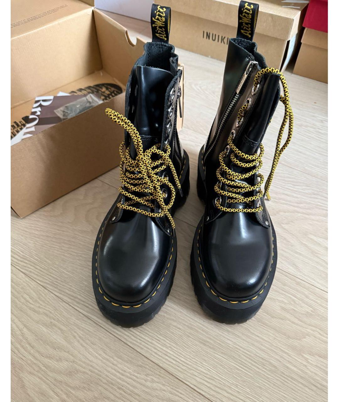 DR. MARTENS Черные ботинки из лакированной кожи, фото 2