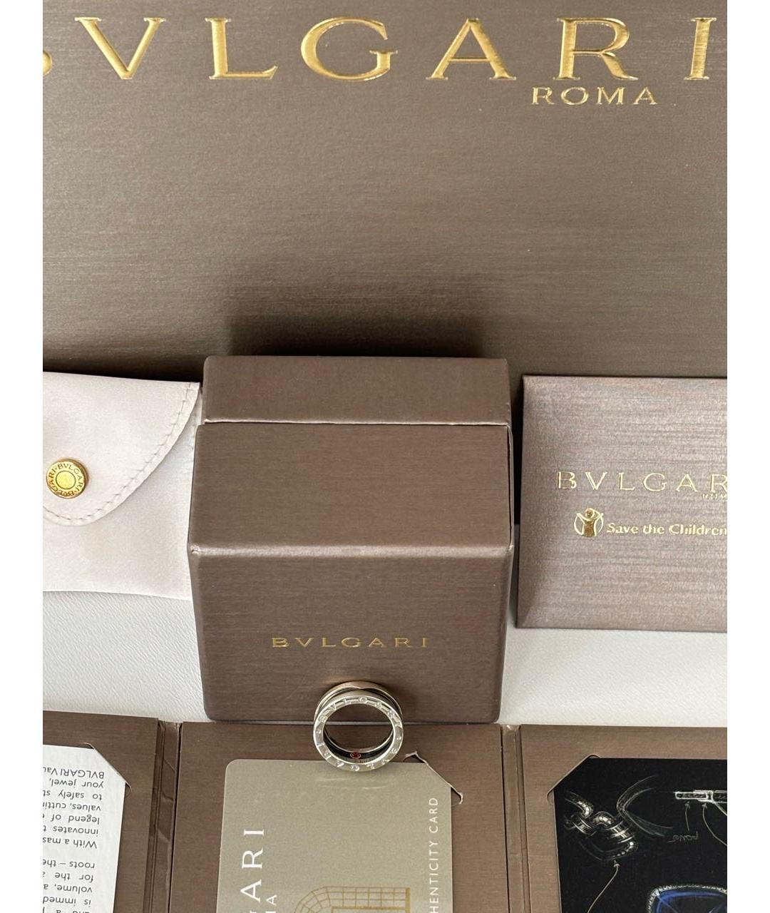 BVLGARI Черное серебряное кольцо, фото 3