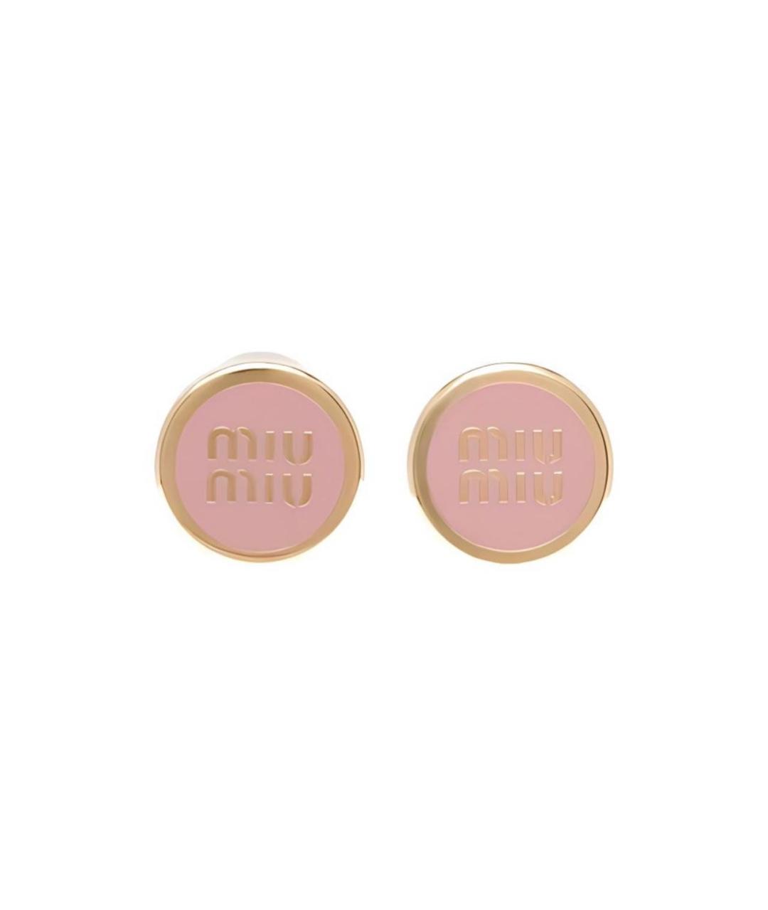 MIU MIU Коралловые металлические серьги, фото 1