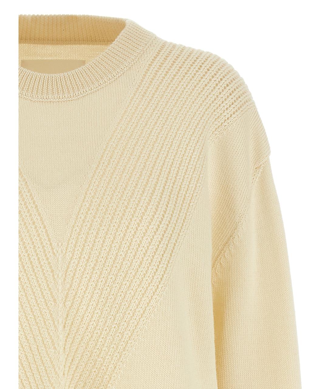 JIL SANDER Бежевый шерстяной джемпер / свитер, фото 3