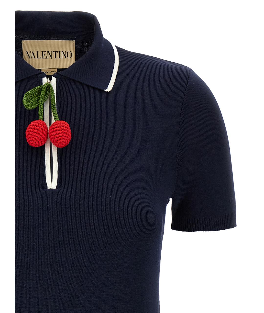 VALENTINO Темно-синее хлопковое повседневное платье, фото 3