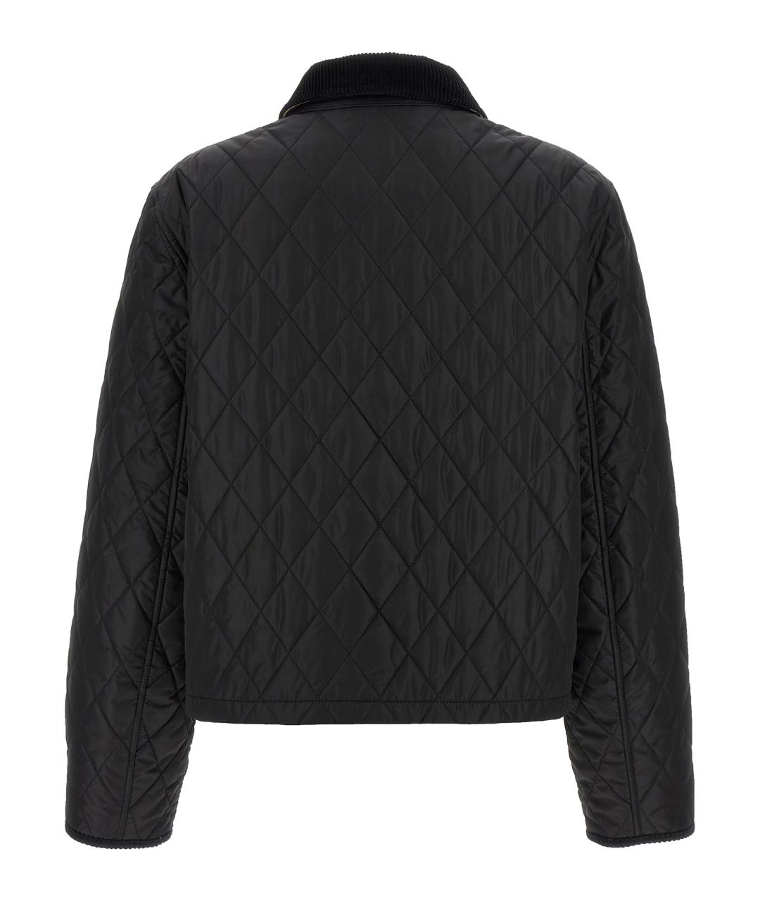 BURBERRY Черная полиамидовая куртка, фото 2