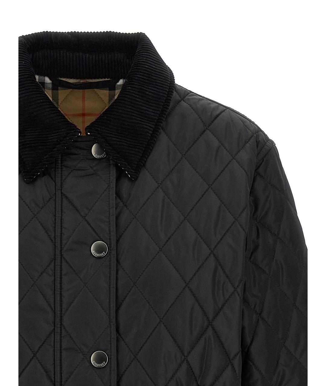 BURBERRY Черная полиамидовая куртка, фото 3