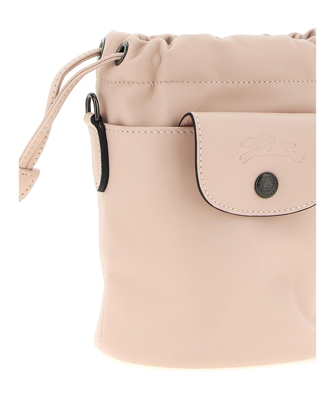 LONGCHAMP Розовая кожаная сумка через плечо, фото 3