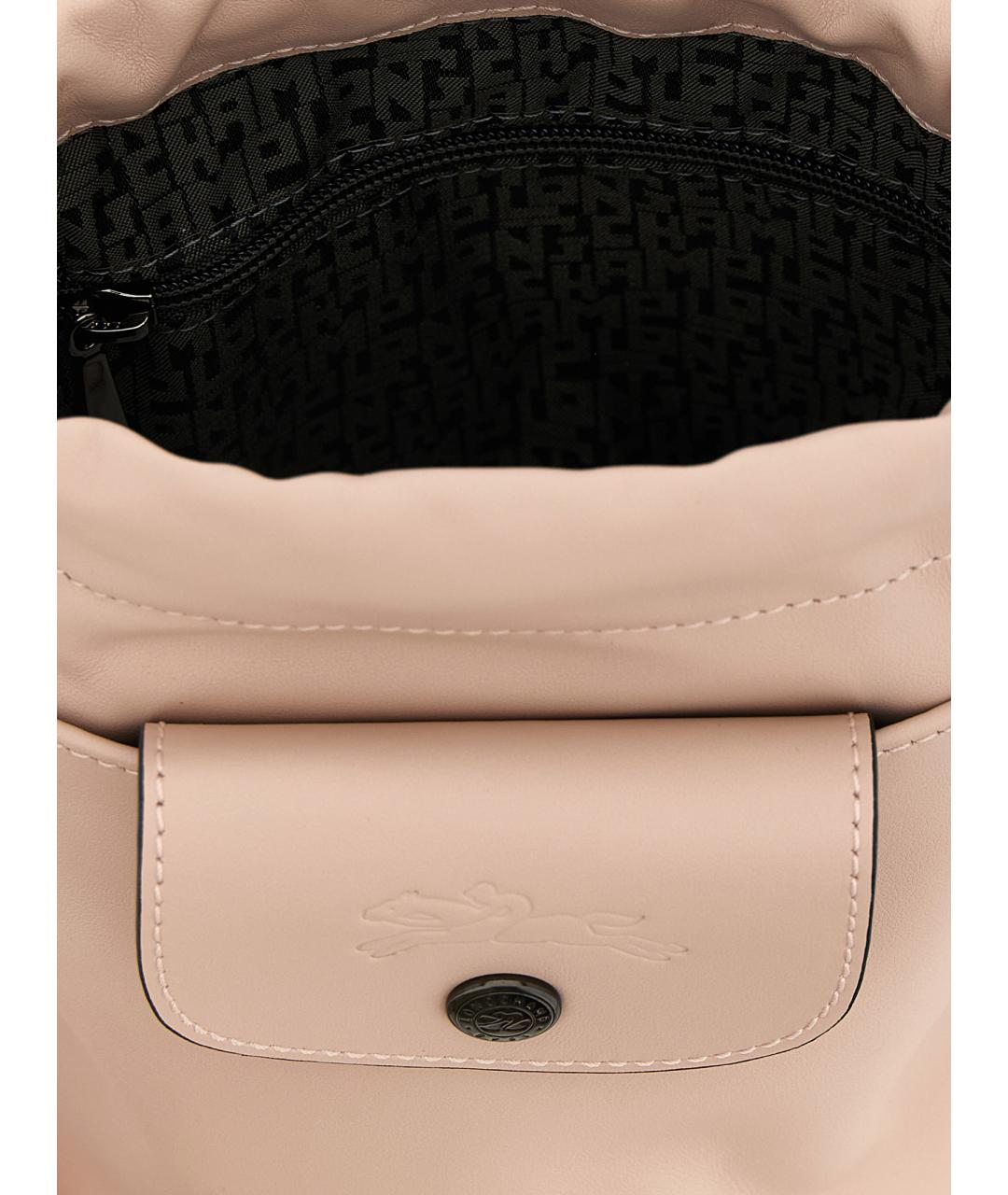LONGCHAMP Розовая кожаная сумка через плечо, фото 4
