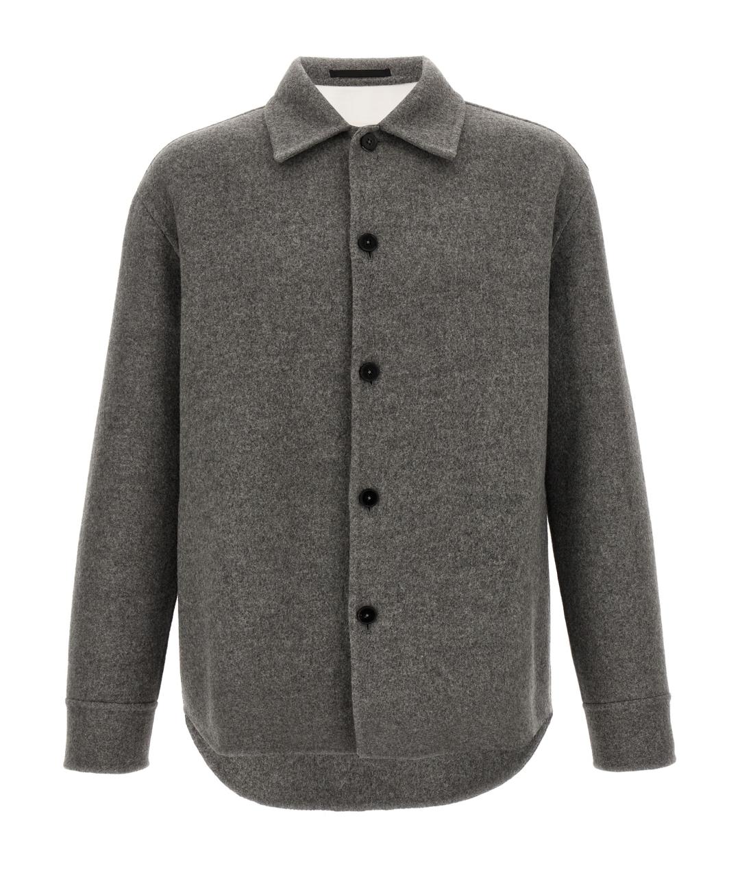 JIL SANDER Серая шерстяная куртка, фото 1