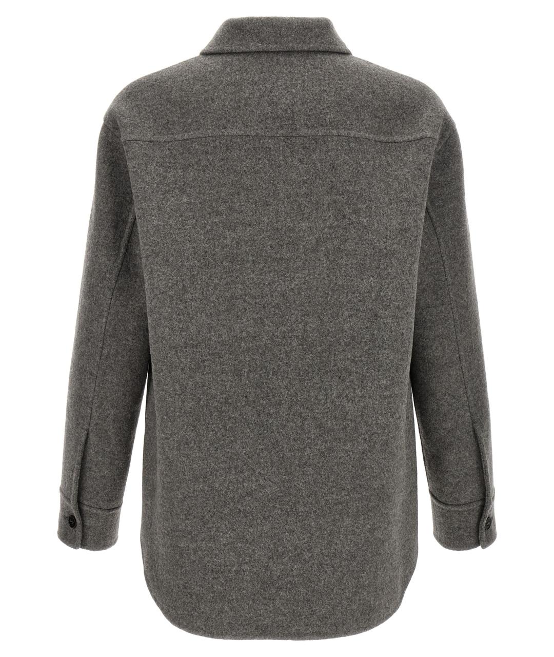 JIL SANDER Серая шерстяная куртка, фото 2