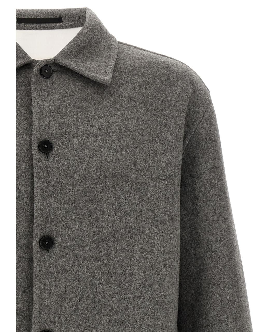 JIL SANDER Серая шерстяная куртка, фото 3