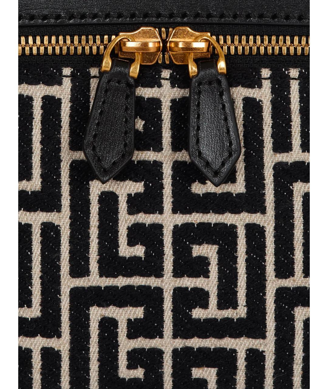 BALMAIN Черная тканевая сумка с короткими ручками, фото 6