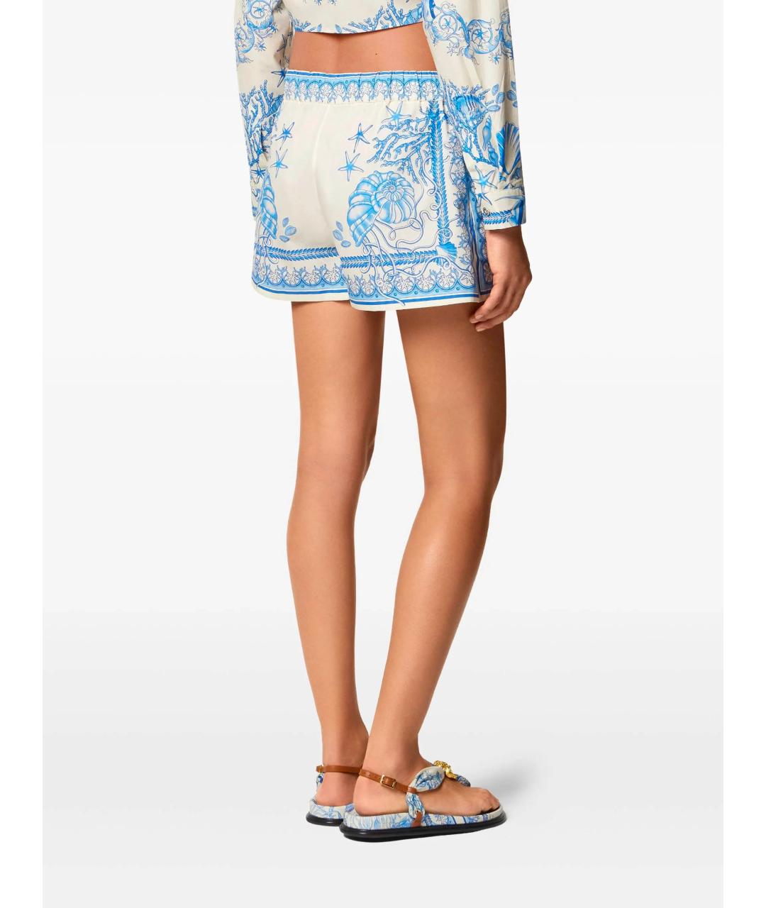 VERSACE Голубые хлопковые шорты, фото 4