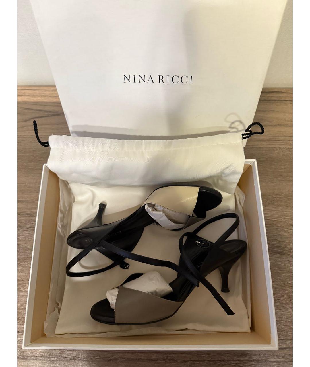 NINA RICCI Кожаные босоножки, фото 7