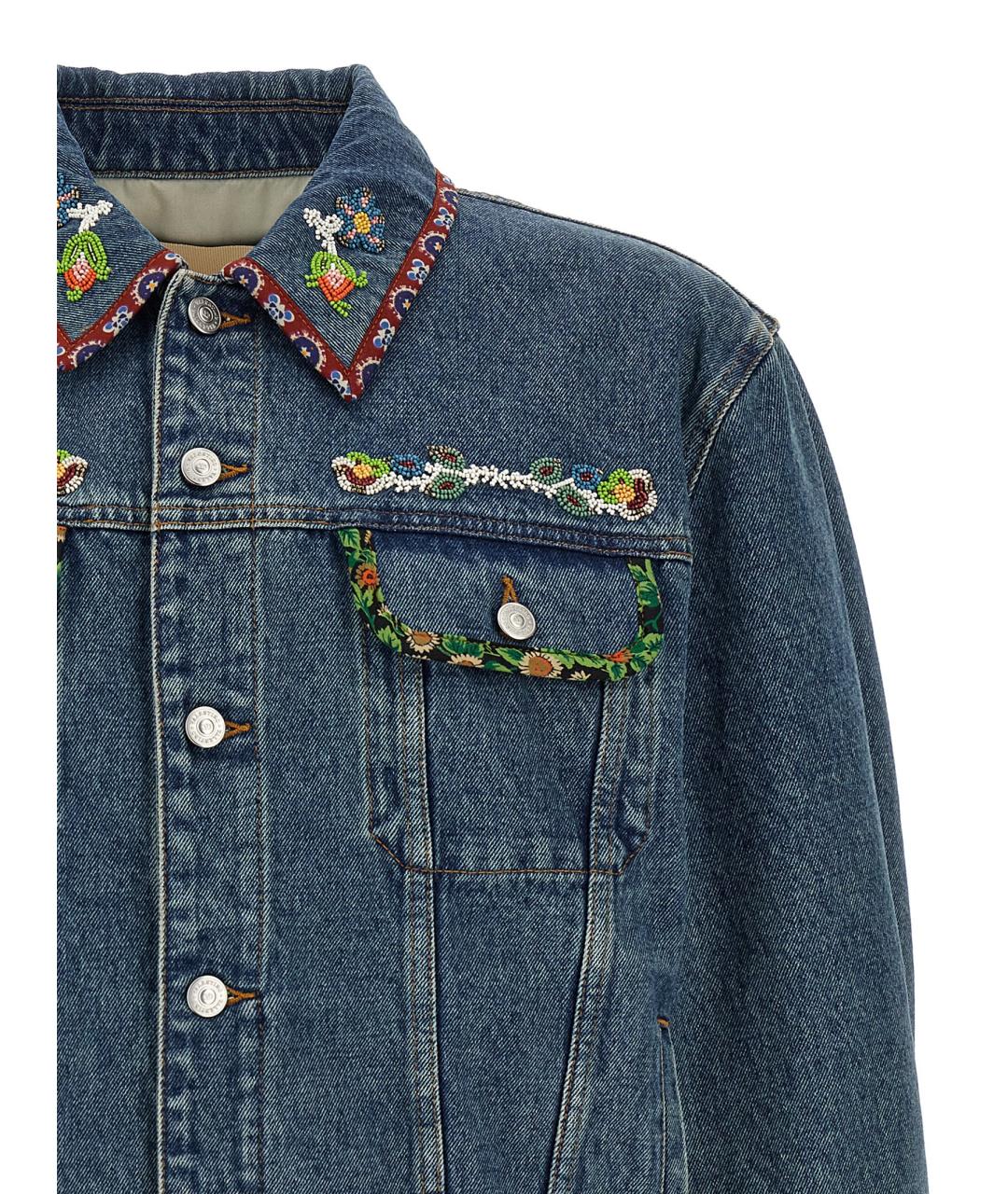 VALENTINO Синяя хлопковая куртка, фото 3