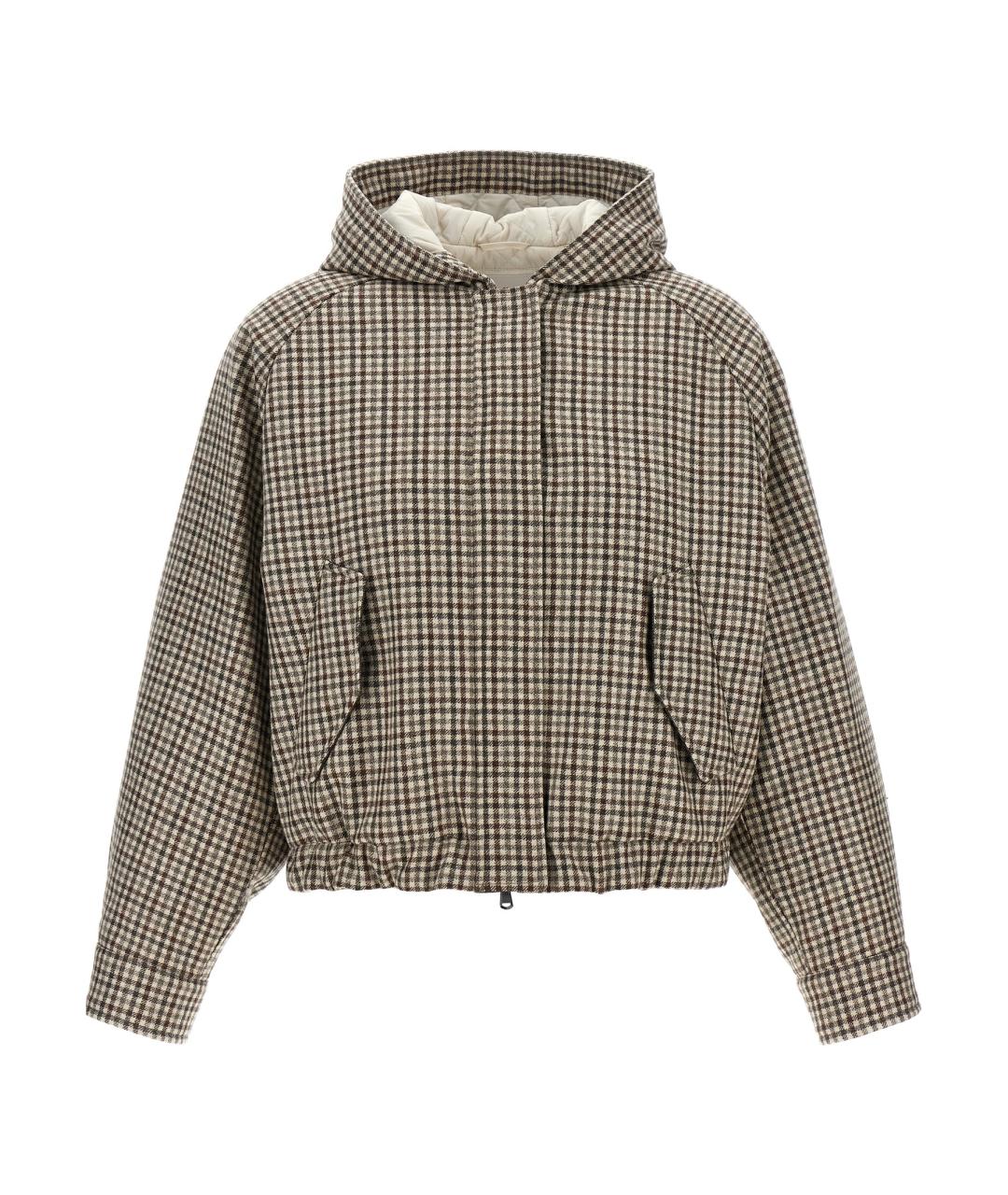 BRUNELLO CUCINELLI Бежевая шерстяная куртка, фото 1