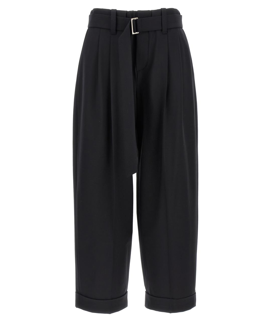 BRUNELLO CUCINELLI Черные шерстяные прямые брюки, фото 1