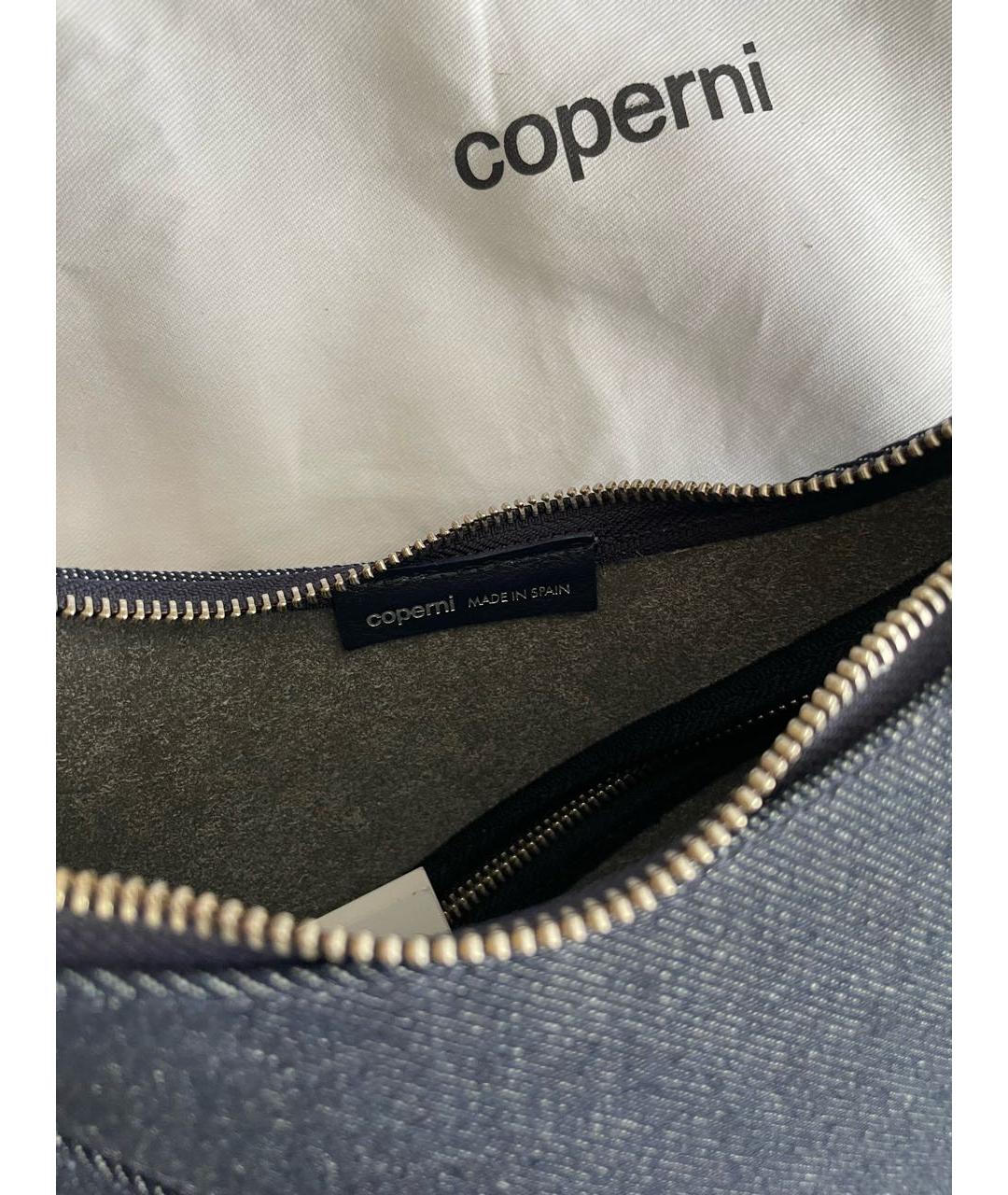COPERNI Темно-синяя деним сумка с короткими ручками, фото 3