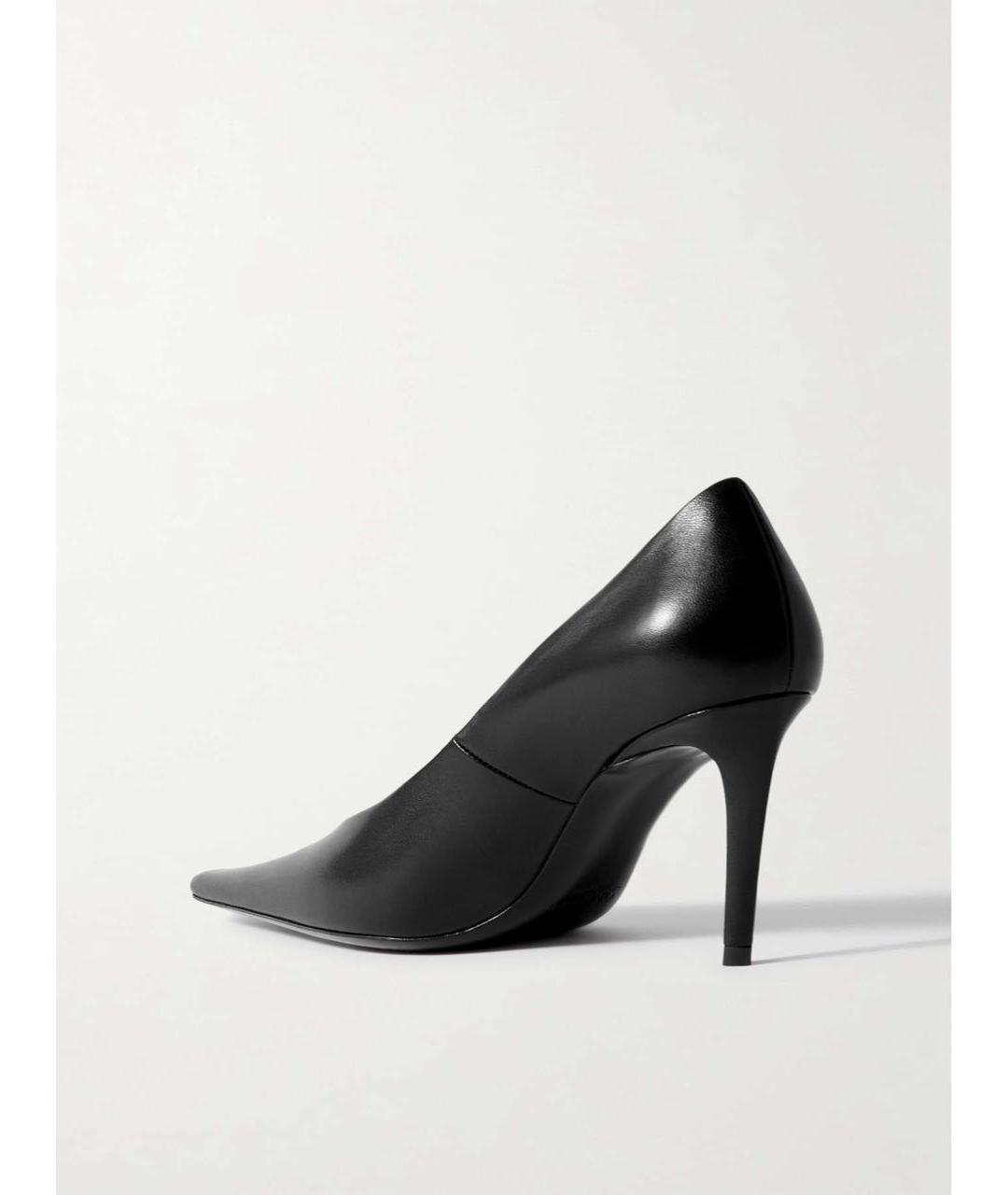 SAINT LAURENT Черные кожаные туфли, фото 3