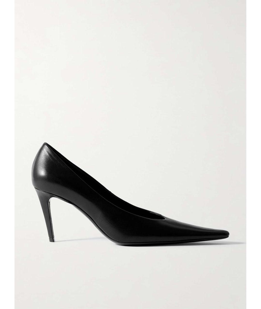 SAINT LAURENT Черные кожаные туфли, фото 9