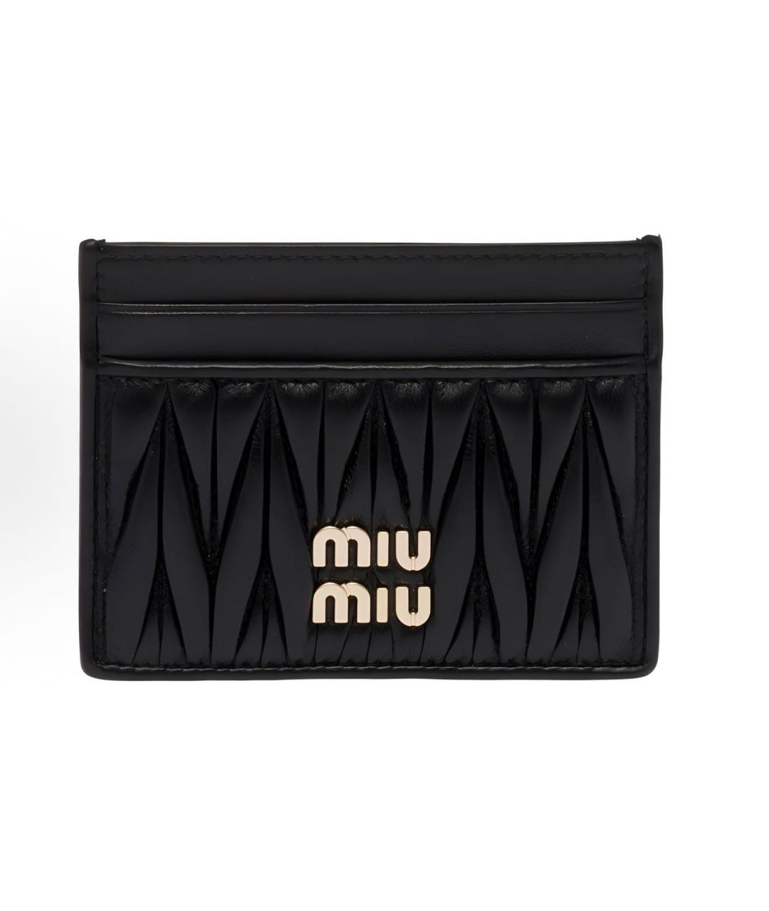 MIU MIU Черный кожаный кардхолдер, фото 1