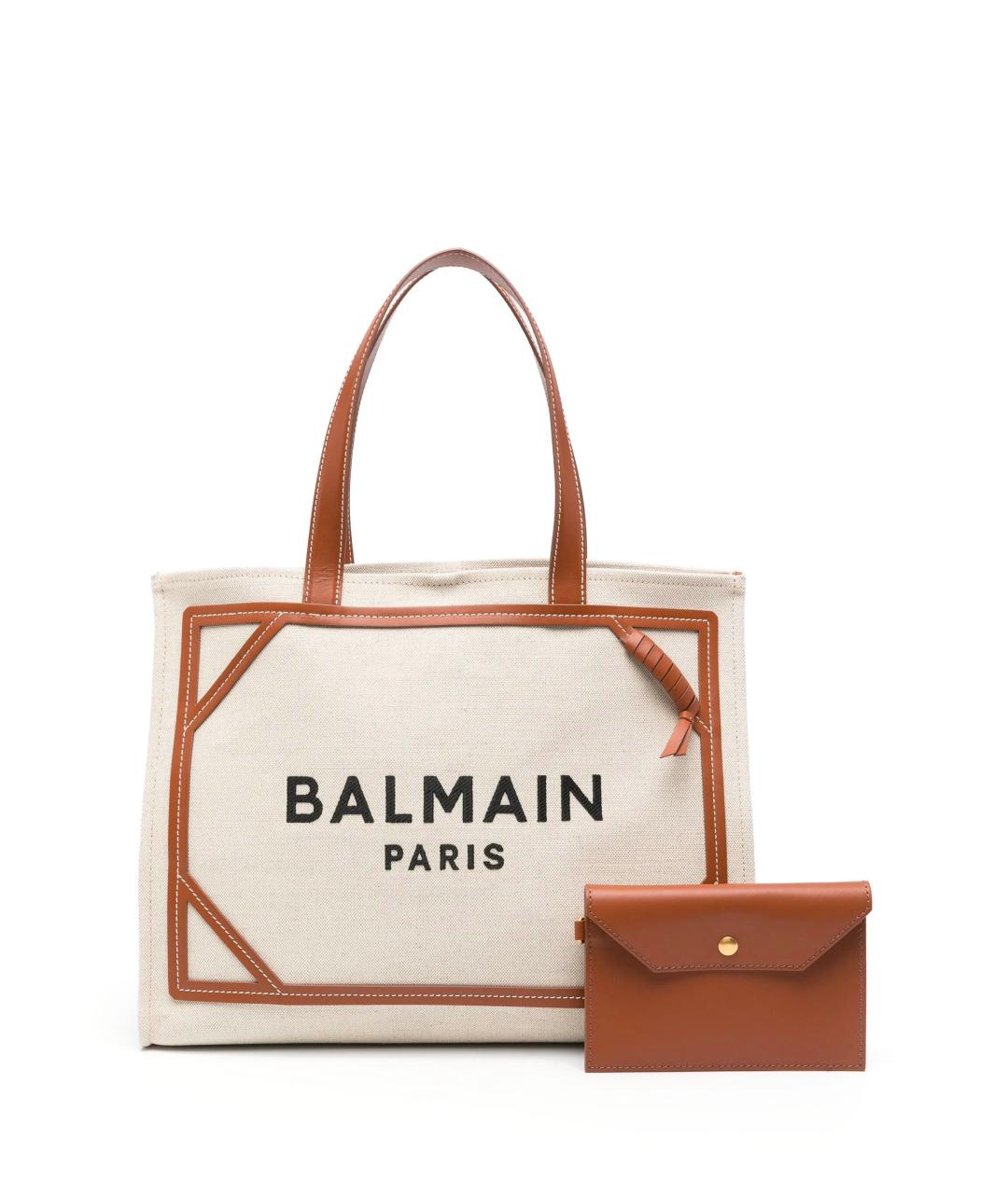 BALMAIN Бежевая сумка тоут, фото 6