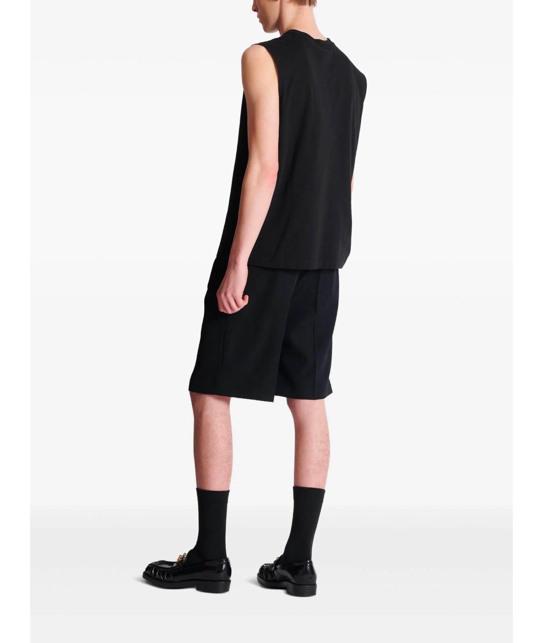 BALMAIN Черная хлопковая майка, фото 4