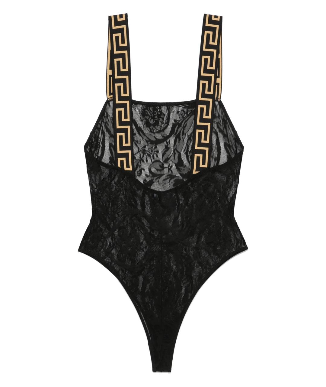 VERSACE Черное полиамидовое боди, фото 2
