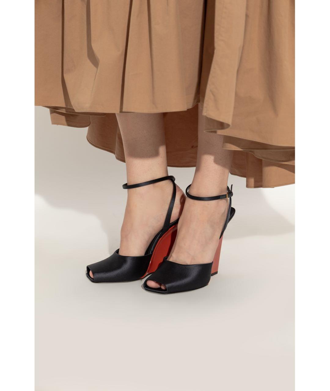 SAINT LAURENT Черные босоножки, фото 5