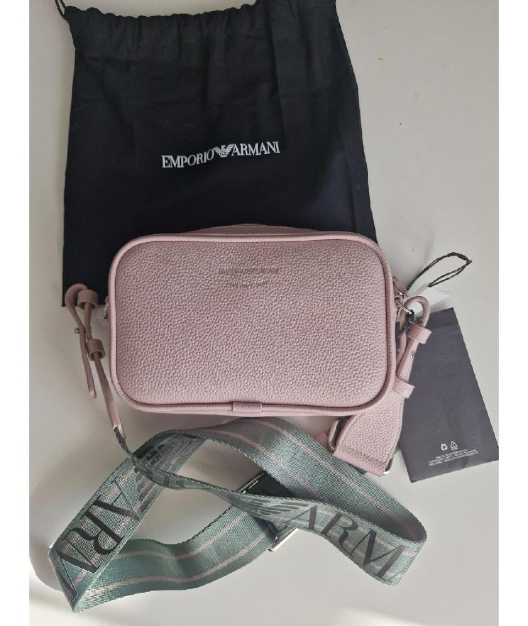 EMPORIO ARMANI Розовая сумка через плечо из искусственной кожи, фото 2
