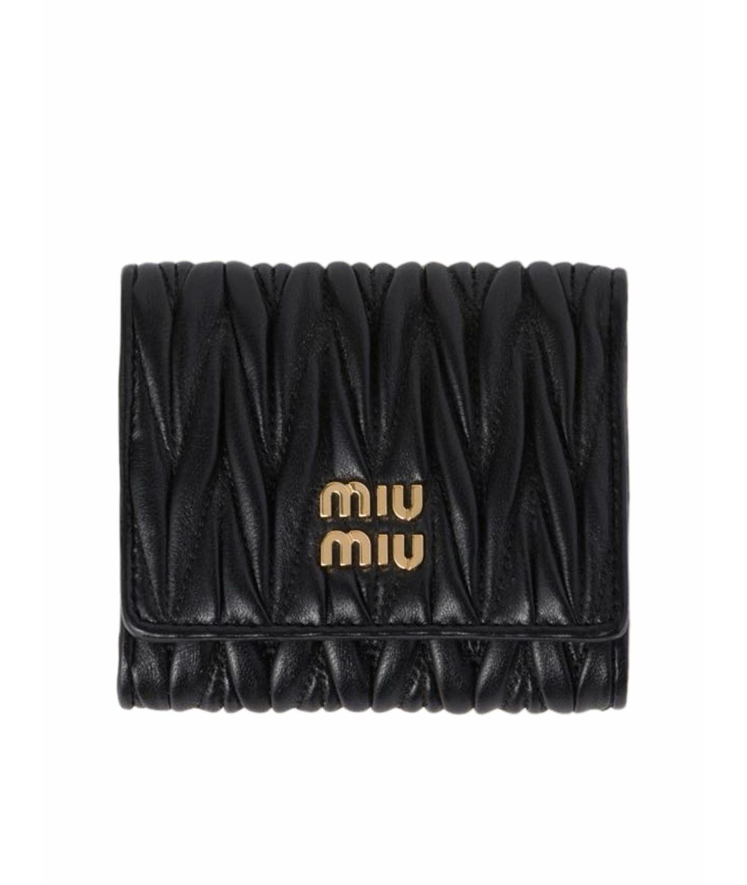 MIU MIU Черный кожаный кошелек, фото 1
